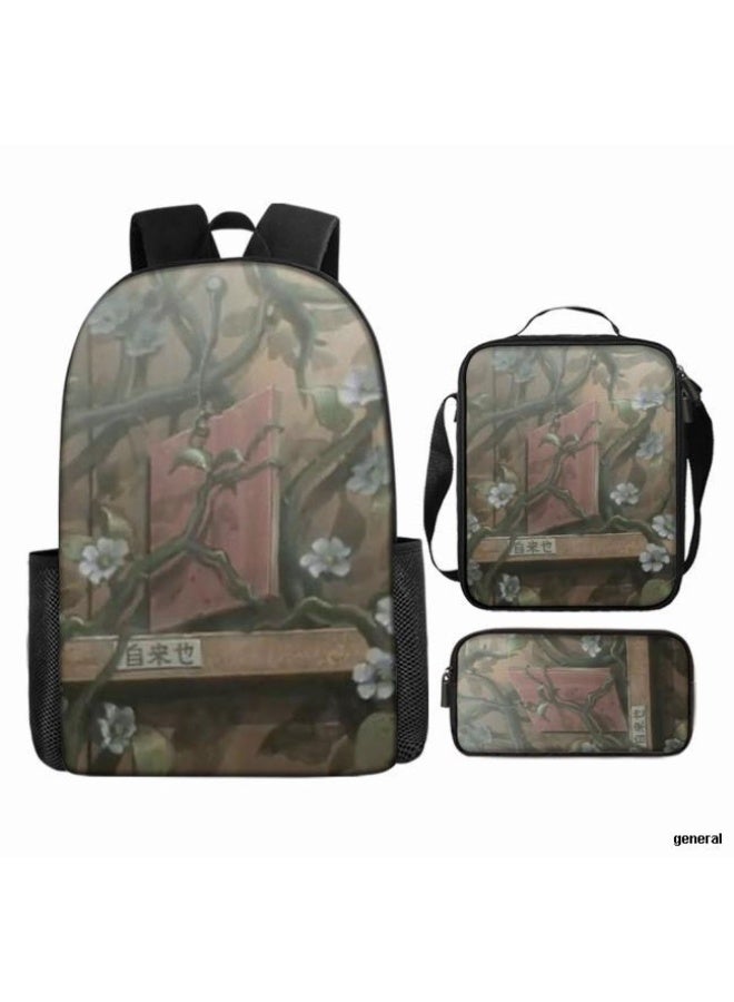 عام حقيبة ظهر مطبوعة بالرسوم المتحركة + حقيبة يد + مجموعة حقيبة قلم، مجموعة حقيبة عملية من ثلاث قطع (يتوفر الطلاب والأطفال والأصدقاء وتسلق الجبال وما إلى ذلك) - 66 - Image 1