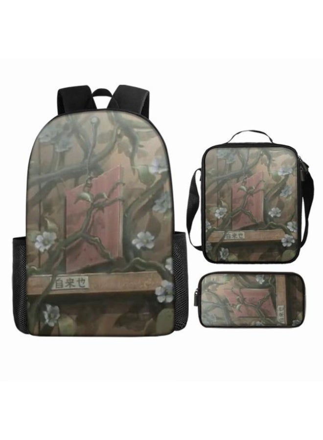 عام حقيبة ظهر مطبوعة بالرسوم المتحركة + حقيبة يد + مجموعة حقيبة قلم، مجموعة حقيبة عملية من ثلاث قطع (يتوفر الطلاب والأطفال والأصدقاء وتسلق الجبال وما إلى ذلك) - 66 - Image 3