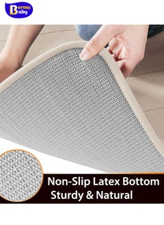 Berma Baby 3 Pieces Memory Foam Bath Mat Sets, 31.5 x 19.8 + 17x24 and U-Shaped for Bathroom Rugs, Toilet Mats, Non-Slip, Soft Comfortable, Water Absorption, Machine Washable, Beige  - Image 5
