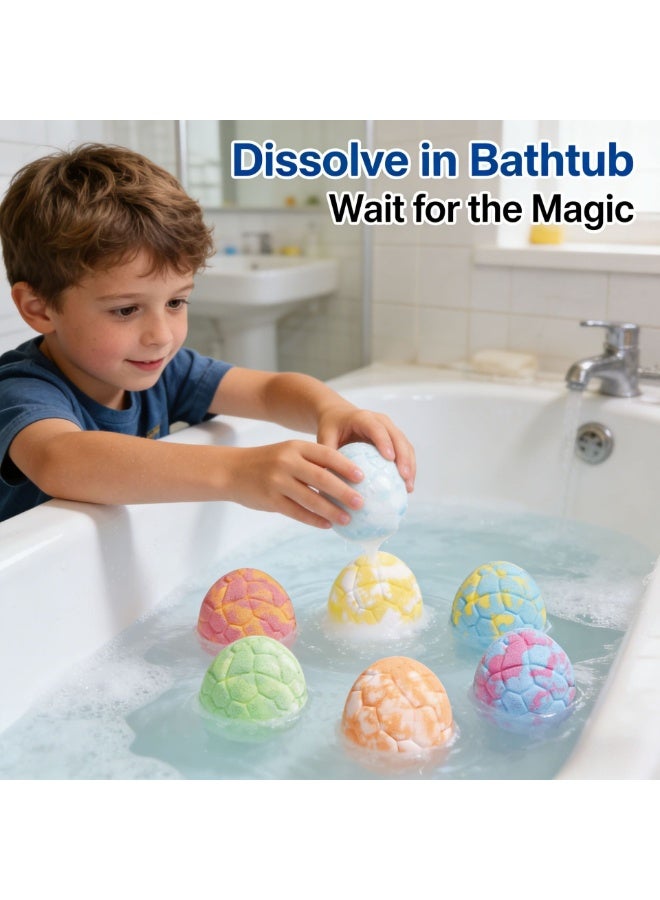 الجبال الغربية Bath ball dinosaur egg bath salt ball 120g children's bubble bath ball bubble pop fragrance bath salt ball (color random) - Image 2
