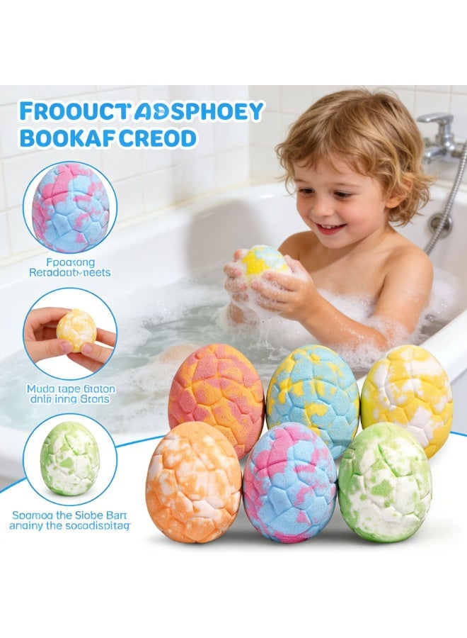 الجبال الغربية Bath ball dinosaur egg bath salt ball 120g children's bubble bath ball bubble pop fragrance bath salt ball (color random) - Image 4