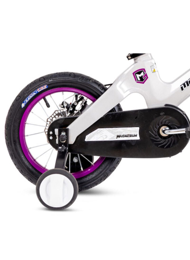MOGOO Spark Magnesium 16 inch Kids Bike | 16-Inch Wheel Size | Adjustable Seat | Purple/White Color - Image 4