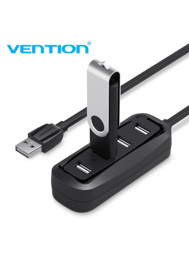 VENTION 4 Ports USB2.0 HUB 0.15M Black Model # VAS-J43-B015 - Image 1