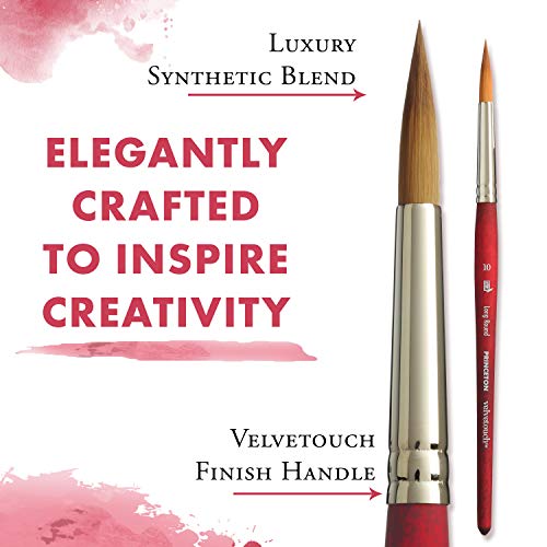 Princeton Velvetouch, Series 3950, Paint Brush for Acrylic, Oil and Watercolor, Long Round, 10 - Image 4