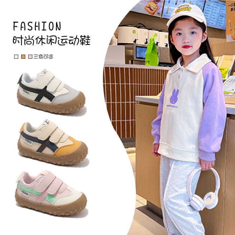 Girls'' Fashion Sneakers 2026 Wholesale Kids'' Soft-Soled Velcro Casual Shoes Baby Running Shoes - Image 3