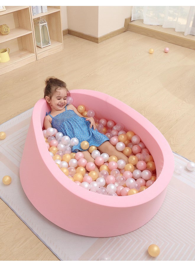 HARBOLLE Baby Ball Pit Soft Round Memory Foam Ball Pits NOT Included Balls Indoor Outdoor Playpen for Babies Toddlers Kids Infants Ideal Birthday Gift for Girls Boys, Pink - Image 1