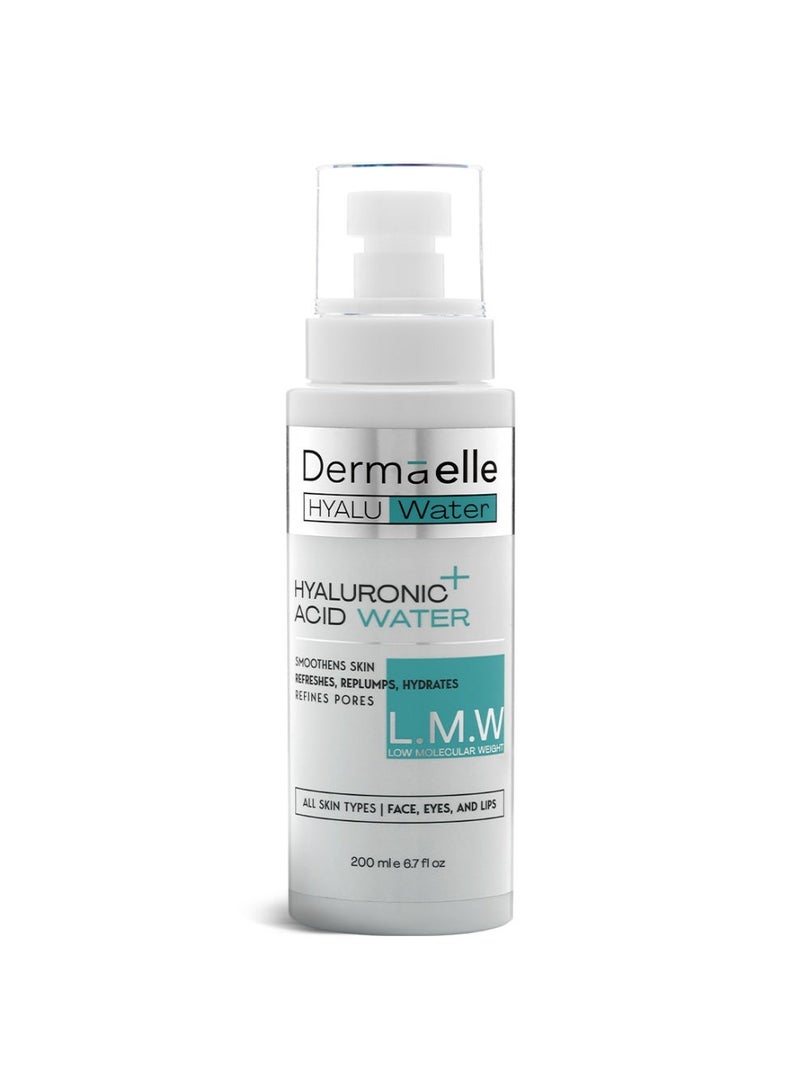 Dermaelle HyaluWater Hyaluronic Acid Water 200ml - Image 1