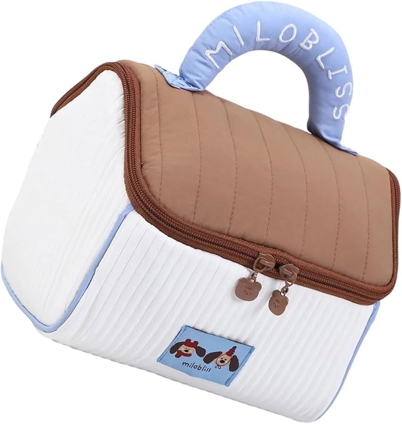 Coffee Large Capacity Handheld Makeup Bag Washable Cosmetic Toiletry Travel Storage Organizer - Image 1