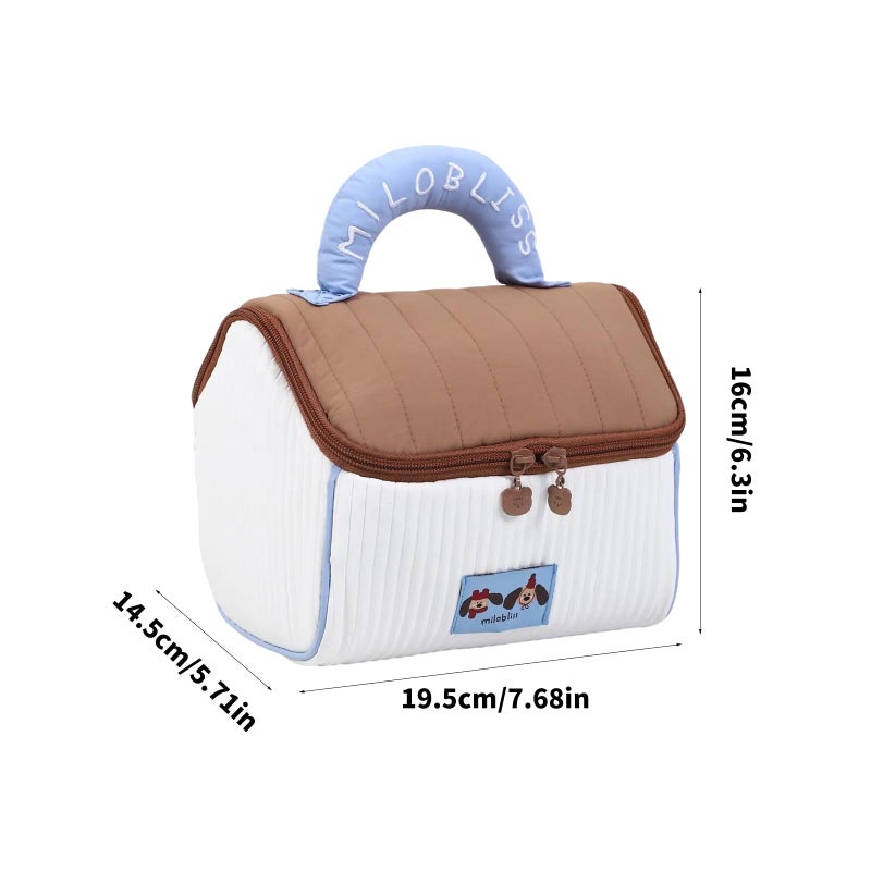 Coffee Large Capacity Handheld Makeup Bag Washable Cosmetic Toiletry Travel Storage Organizer - Image 4