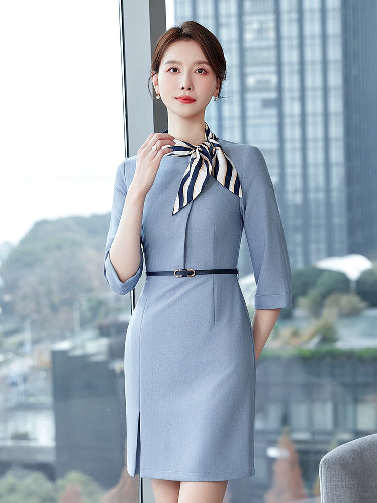 High-End Dress Early Spring Business Wear Light Luxury Trendy Work Clothes Women'S Beauty Salon Spa Front Desk Sales Department Autumn Wear - Image 4