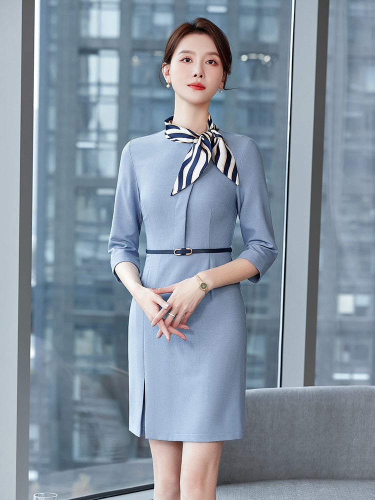 High-End Dress Early Spring Business Wear Light Luxury Trendy Work Clothes Women'S Beauty Salon Spa Front Desk Sales Department Autumn Wear - Image 3