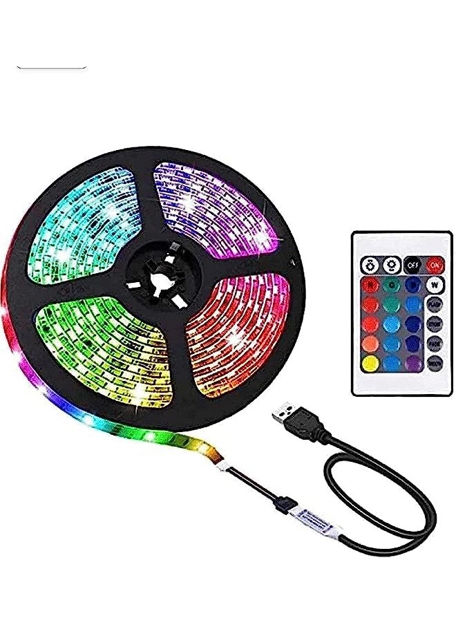erorex شريط إضاءة ديكور LED RGB حبل إضاءة مقاوم للماء (2 متر، USB) 