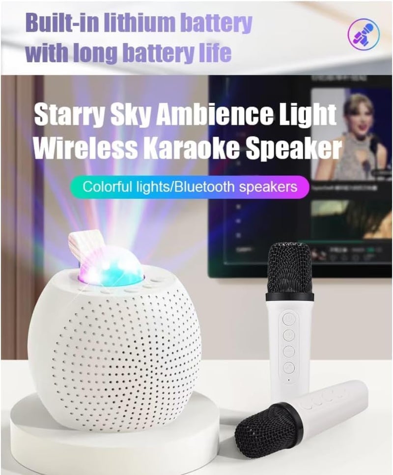 بيلكو سمارت آلة كاريوكي PylcoSmart مع ضوء LED ديسكو للبالغين والأطفال، مكبر صوت كاريوكي بلوتوث مع 2 ميكروفون لاسلكي، ألعاب ميكروفون للأطفال من 3 إلى 12+ سنة، حفلة منزلية عائلية، هدية عيد ميلاد وعيد الميلاد - Image 2