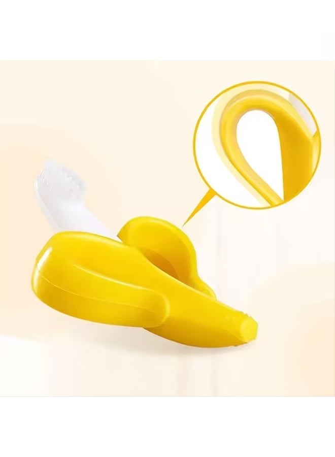 Baby Toothbrush Silicone Infant Training Toothbrush, 100% Food Grade Silicone, Extra Soft/Tough Bristles, BPA/PVC/Phthalate Free, Anti-chocking/Anti-Fall Design - Image 3