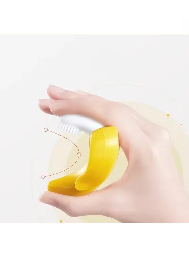 Baby Toothbrush Silicone Infant Training Toothbrush, 100% Food Grade Silicone, Extra Soft/Tough Bristles, BPA/PVC/Phthalate Free, Anti-chocking/Anti-Fall Design - Image 4