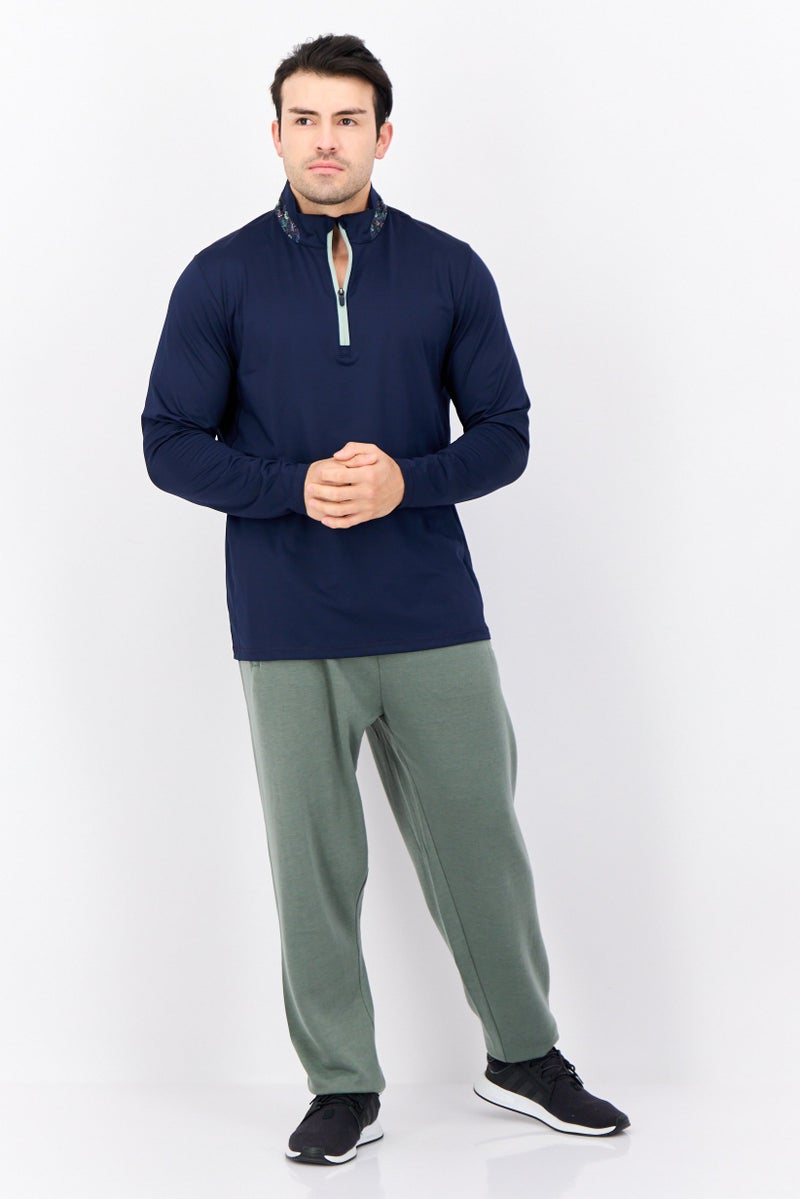 PUMA Puma x Liberty Men Sportswear Fit Half Zip Outdoor Sweatshirts, Navy Blue  - Image 2