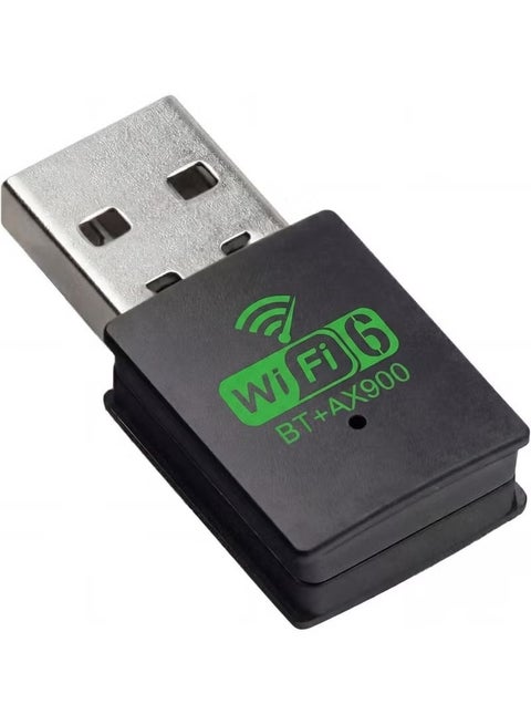 Mini USB WiFi 6 & Bluetooth 5.4 Adapter AX900Mbps, Dual Band 2.4GHz/5GHz Wireless USB Dongle for PC & Laptop, High-Speed Internet Receiver, Low Latency Plug & Play Nano Network Adapter for Windows, Gaming, Streaming, Video Calls & Online Work