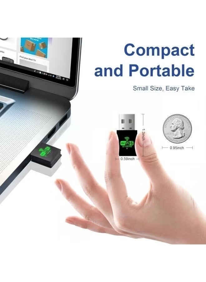 محول USB صغير يدعم تقنيتي WiFi 6 وBluetooth 5.4 بسرعة AX900Mbps؛ وحدة لاسلكية (Dongle) ثنائية النطاق (2.4 جيجاهرتز/5 جيجاهرتز) لأجهزة الكمبيوتر المكتبية والمحمولة؛ جهاز استقبال إنترنت عالي السرعة؛ محول شبكة "نانو" بتقنية التوصيل والتشغيل (Plug & Play) وزمن انتقال منخفض؛ مثالي للألعاب، والبث المباشر، ومكالمات الفيديو، والعمل عبر الإنترنت؛ متوافق مع نظام Windows. - Image 3