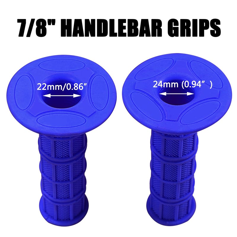 HOLATO 7/8" Handlebar Grips for 50cc-125cc CRF70 CRF80 TRX450 TTR90 TTR110 TTR125 PW80 RM80 DR650 KLX250 KLX300 KX65 SSR125 Pit Dirt Bike ATV Quad Motocross Motorcycles CT100U CT200U Mini Bike Blue - Image 4