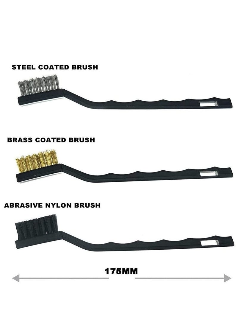 SYOSI Car Detailing Brush Set for Cleaning Wheels Interior Exterior Leather Includes 6Pcs Wooden Handle Automotive Detail Brush 3Pcs Wire Brush and 2Pcs Air Conditioner Brush 11Pcs - Image 5