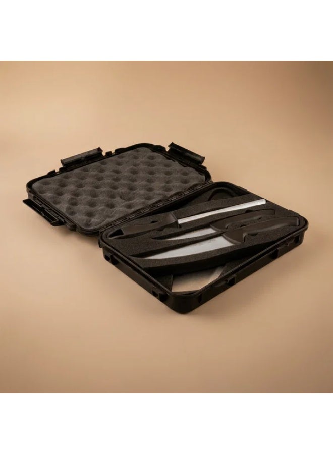 PiRGE Stainless Steel Knife Set, 5 Pieces - Silver Black - Image 1