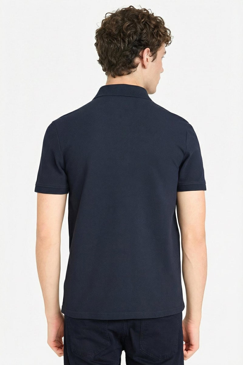 DeFacto Blue Man Cotton Polo T-Shirt Casual - Image 5