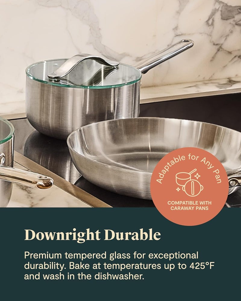 Caraway 7" Glass Lid for Pots and Pans - Made With Tempered Glass - Sized to Fit Caraway Ceramic-Coated & Stainless Steel Cookware - Image 4