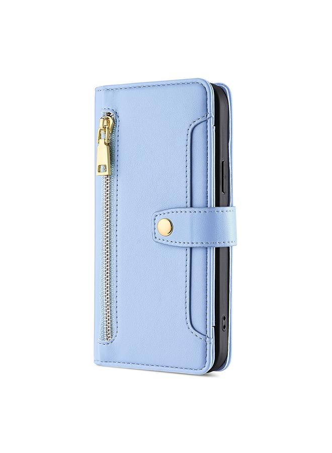 S-TOP Case For Realme C55 4G Sheep Texture Cross-body Zipper Wallet Leather Phone Case - Image 2