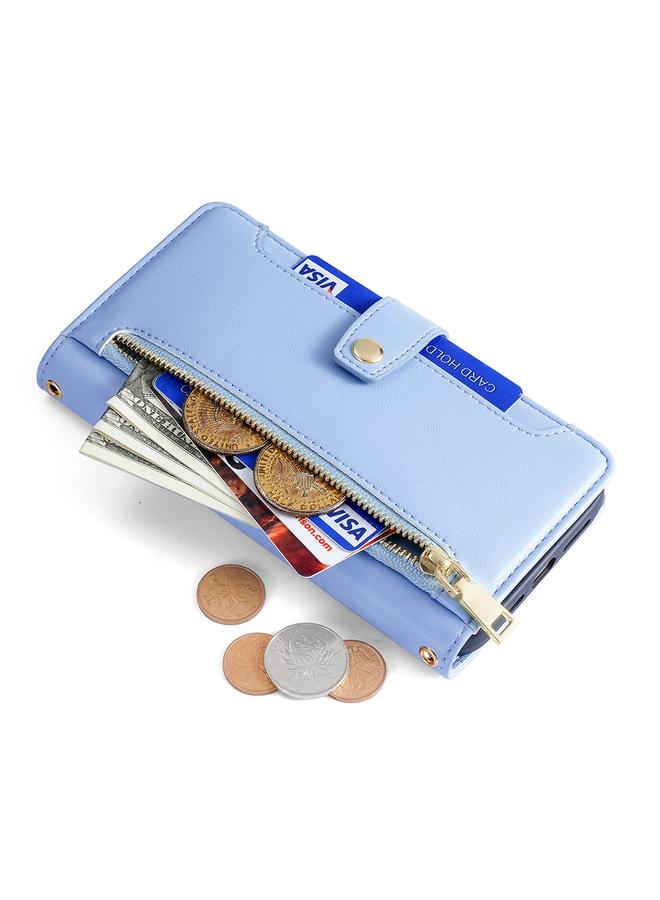 S-TOP Case For Realme C55 4G Sheep Texture Cross-body Zipper Wallet Leather Phone Case - Image 4