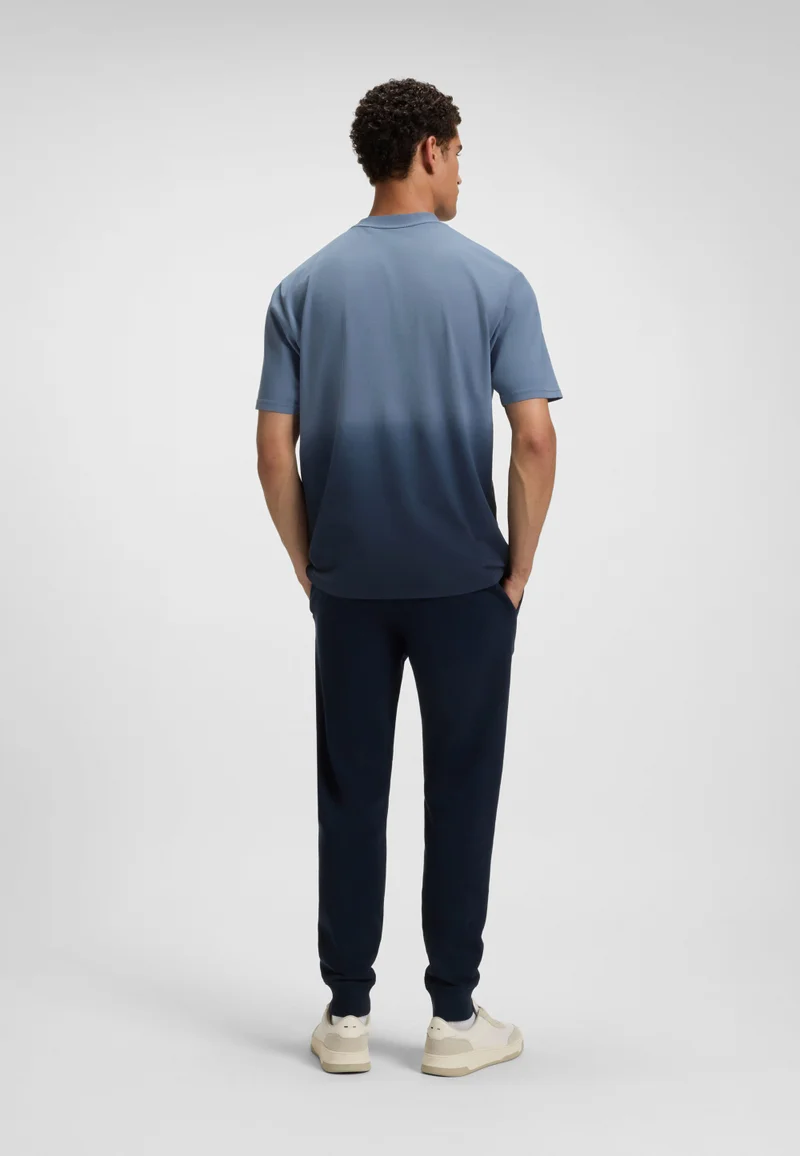 BOSS Cotton-jersey T-shirt with degradé effect
