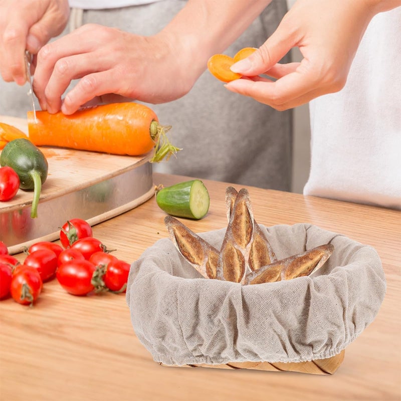 Flexible sizing options 6pcs Bread Basket Cloth Liners for Proofing Dough, Reusable Cotton Baking Basket Covers, round 25x8cm Oval 30x14x8cm Set, Kitchen Baking Supplies for Artisan Bread Making Stackable design Coast & inland available Main road full logistics cover Narrow & wide space compatible Carefully selected material UV resistant Stain resistant Cost saving design picks Transit damage prevent build Upgraded classic design Multi-category warehouse equip Spec compliant trusted quality General compatible design Foldable Daily universal pick Ready varied options Newly stocked local goods Cost effective fine quality Protective coating Workday cycle fulfillment Shop & home all-space compatible Global sizing options All user group compatible Temp fluctuation resistant crafted quality - Image 4
