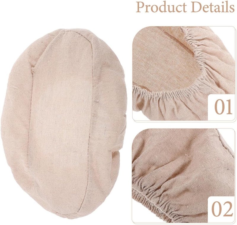 Flexible sizing options 6pcs Bread Basket Cloth Liners for Proofing Dough, Reusable Cotton Baking Basket Covers, round 25x8cm Oval 30x14x8cm Set, Kitchen Baking Supplies for Artisan Bread Making Stackable design Coast & inland available Main road full logistics cover Narrow & wide space compatible Carefully selected material UV resistant Stain resistant Cost saving design picks Transit damage prevent build Upgraded classic design Multi-category warehouse equip Spec compliant trusted quality General compatible design Foldable Daily universal pick Ready varied options Newly stocked local goods Cost effective fine quality Protective coating Workday cycle fulfillment Shop & home all-space compatible Global sizing options All user group compatible Temp fluctuation resistant crafted quality - Image 3