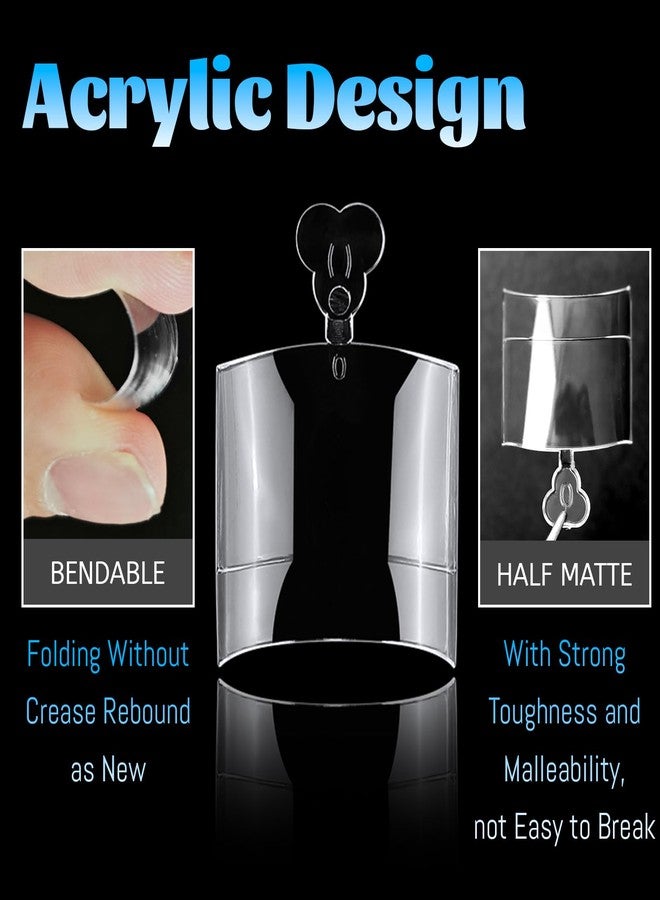 Lifextol 240pc Soft Gel Toe Nail Tips Short Fake Toenail Tips Square Fake Toe Nail Tips for Toes Press on Toenails, Clear False Toe Nail Press ons, 12 Size French Artificial Toe Tips Acrylic Nails - Image 2