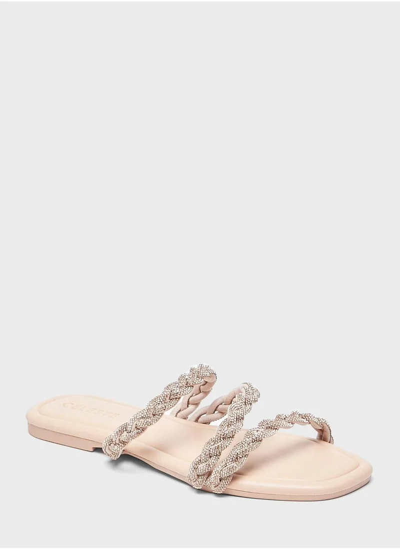 سيليست Multi Strap Flat Sandals