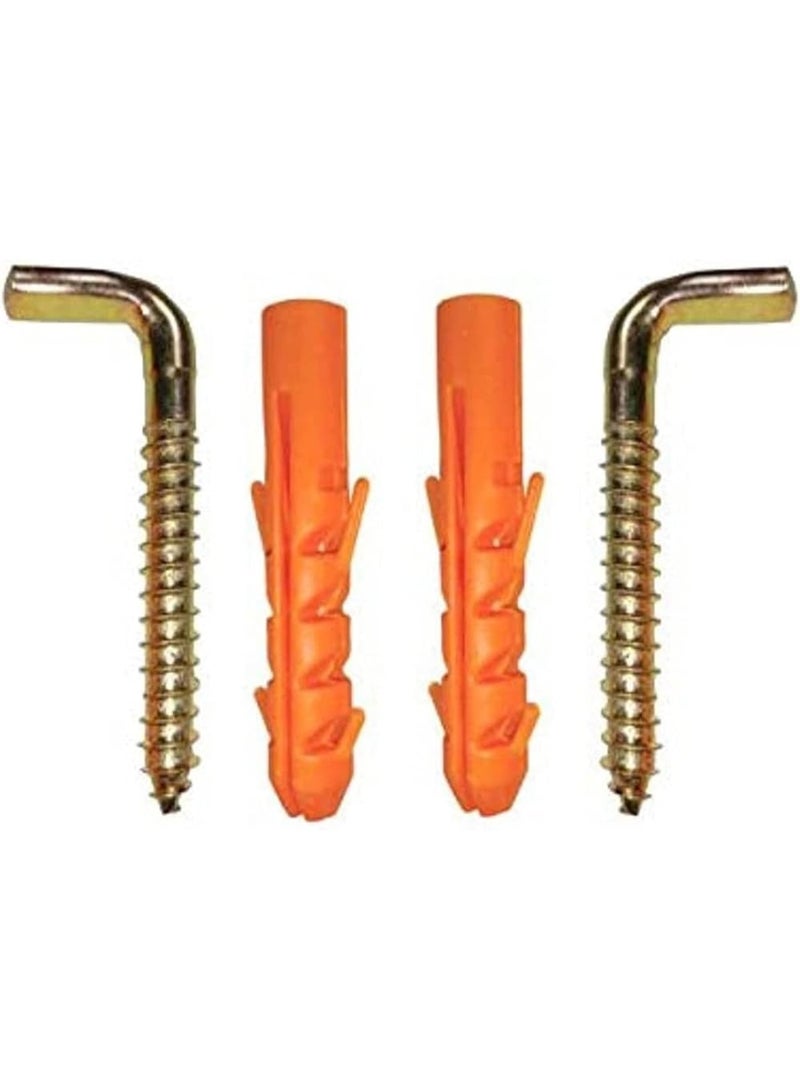 Boiler Fixing Kit with L-Hooks and Wall Plugs - Heavy Duty Support for Sinks, Basins, and Urinals (2 Pack) - Image 2