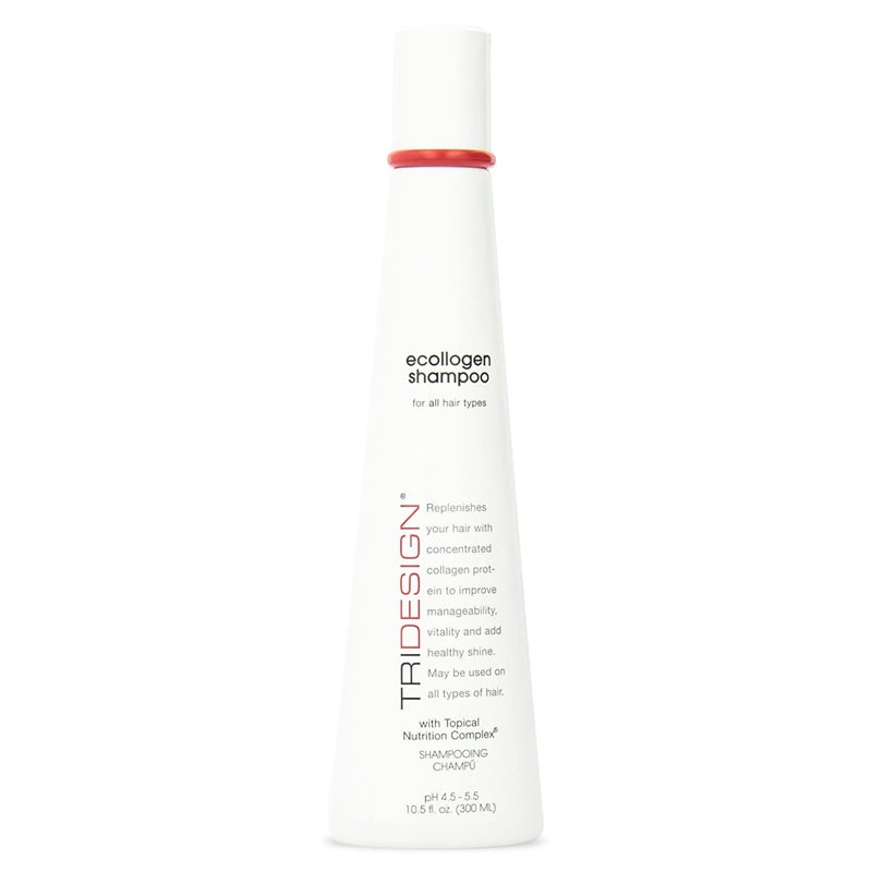 TRIDESIGN TRIDESIGN Ecollogen Moisturizing Shampoo - Hydrating Hair Shampoo For Natural Hair, Unisex, Thickening & Volumizing Shampoo, Unscented, Non-fragrance Shampoo Gentle Cleanser- 10.5 oz 