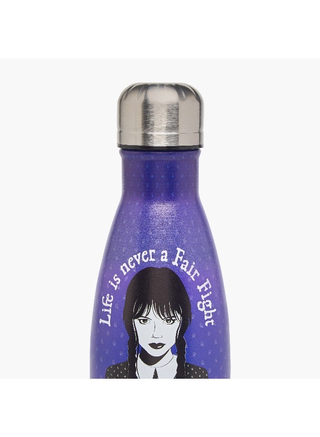 LIFESTYLE Wednesday Print Stainless Steel Water Bottle - 500 ml - Image 3