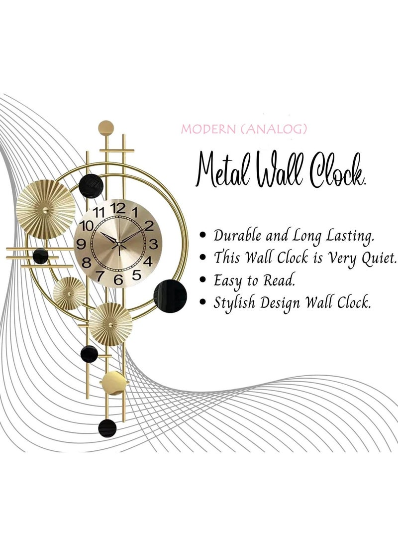 Generic - Multi-Colour Metal Analog Wall Clock, Living Room, Bedroom, Dining Hall, Office Decor - Image 1