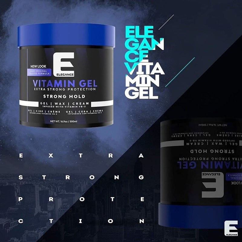 E Elegance Elegance Vitamin Gel, 33.8 Oz, Infused with Vitamin Pro-VB-5, Strong Hold Gel, Maximum Hair Protection and Natural Long Lasting Shine - Image 4