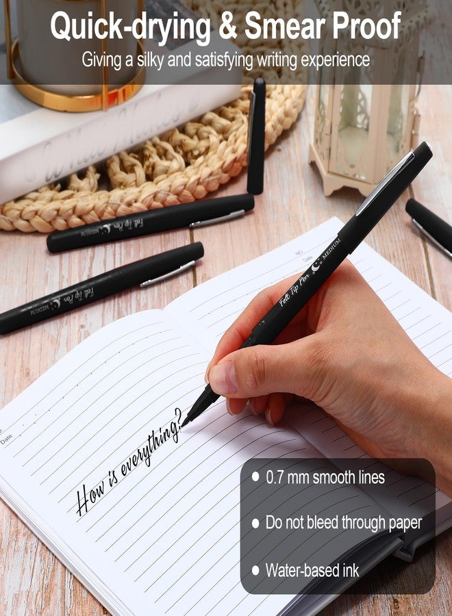 Fuyoooo 150 Pcs Black Felt Tip Pens Bulk 0.7mm Medium Point Felt Pens Journal Planner Markers Pen for Journaling, Writing, Note Taking Art Office Supplies - Image 4
