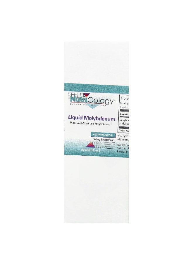 Nutricology Nutricology, Liquid Molybdenum, 1 fl oz (30 mL)  - Image 1