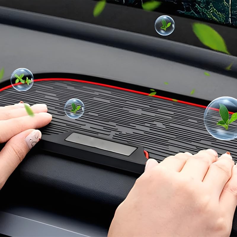 CARIZO GripMaster Anti-Slip Dashboard Mat for Cars, Black & Red, Robust PVC Storage Solution for Phones, Wallets, Keys, and More - Image 4