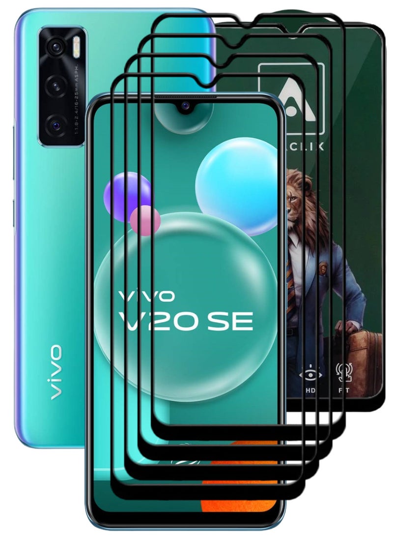 ACLIX 4 Pieces Antistatic ESD Dustproof Premium Quality High Definition Tempered Glass Screen Protector Designed For vivo V20 SE - Image 1