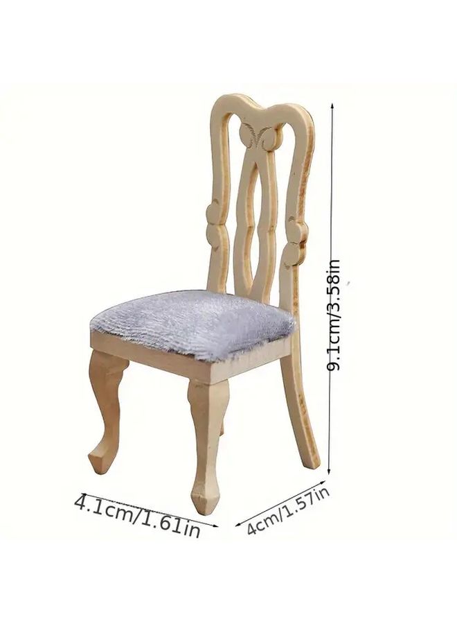 1 12 Scale Dollhouse Miniature Furniture Set European Style Solid Wood Table And Stools For Miniature Dining Room Scene Collector Photography Prop Holiday Gift Realistic Decor In 1 Set - Image 3