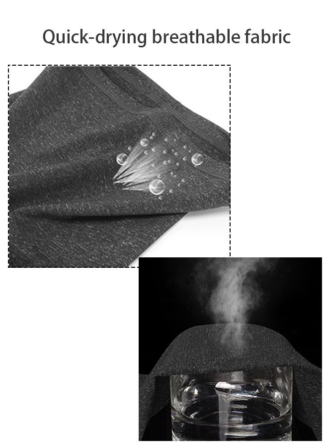 Generic Outdoors Dust Wind Elastic Scarf Mask, Soft Breathable UV Protection Face Mask, Balaclava Neck Scarf Headwear (Grey)  - Image 3