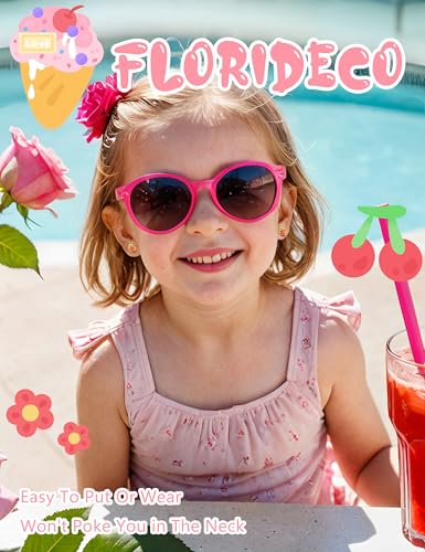 Florideco أقراط فلوريديكو المطلية بالذهب عيار 18 للنساء، أقراط من الفولاذ الجراحي 316 للأذان الحساسة، أقراط هووب صغيرة على شكل أقحوان، أقراط قلب، أقراط فراولة، مجموعة أقراط قوس قزح ذات ظهر مسطح. - Image 5