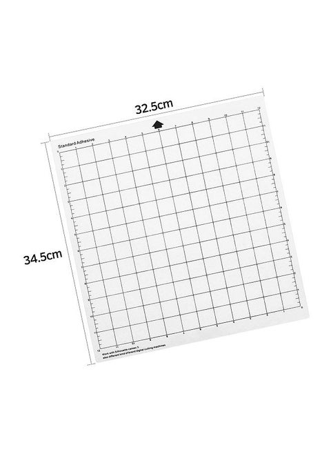 Cutting Machine Special Pad 12 Inch Measuring Grid Replacement Transparent PP Material Adhesive Mat With Clear Film Cover for Silhouette Cameo Plotter Machine 3PCS