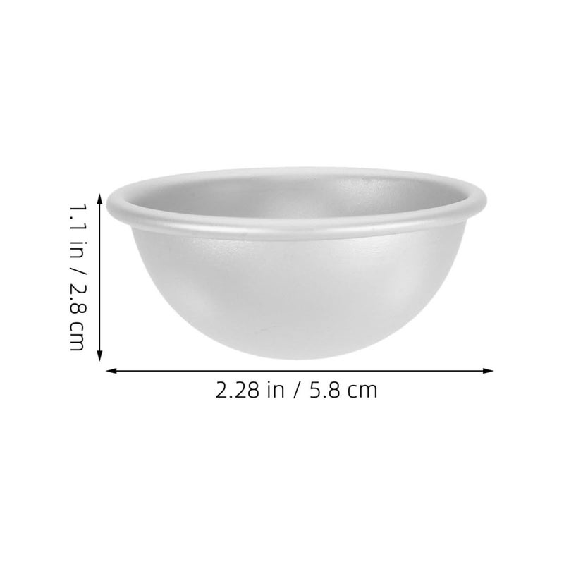 8pcs Aluminum Hemisphere Cake Mold Set 5.8x2.8cm Nonstick Baking Pan - Image 3