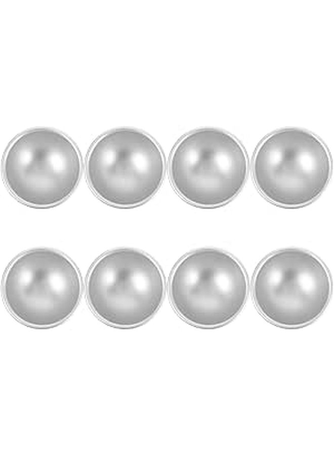 8pcs Aluminum Hemisphere Cake Mold Set 5.8x2.8cm Nonstick Baking Pan - Image 1