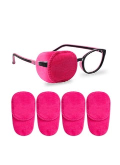 Y&D 4 Pack Eye Patches For Kids Girls Boys Right Left Patch Glasses Lazy Children Treating Amblyopia Strabismus And After Surgery Full Coverage Pink  - Image 1